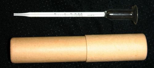 Glass W. Germany Pipette Burette calibrated measuring 25 vial pour spout