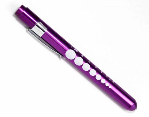 Professional Medical Diagnostic Penlights With Pupil Gauge Purple  Led White