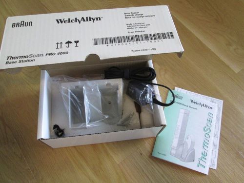 Welch allyn braun thermoscan pro 4000 recharging base station only - new for sale