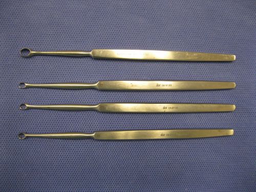 LOT OF 4 SKLAR FOX DERMAL CURETTES - Three 06-4133 , One   06-4135