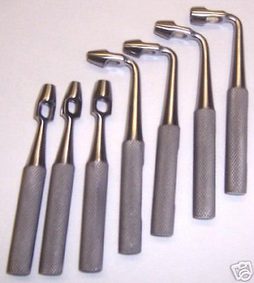 Set of 7 Tissue Punch Dental Surgical 3 Str. 4,5,6mm &amp; 4 Cud 4,5,6,8mm