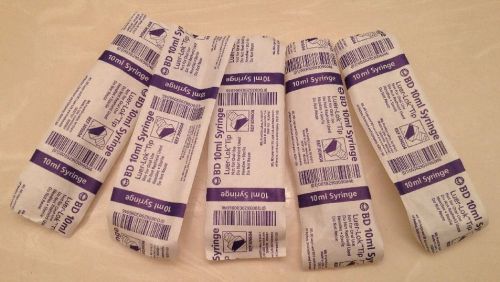 BD 10ml Luer-Lok Syringe Lot Of 5