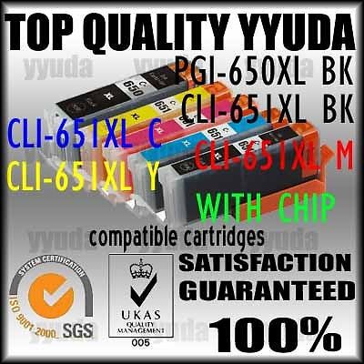 15 Ink Cartridge PGI-650 XL CLI-651 XL to Canon Pixma MG5460 MG6360 IP7260 MX926