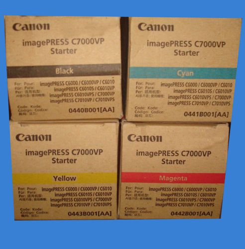 Canon IPQ-2 Starter, OEM lot of 4. CMYK, NEW