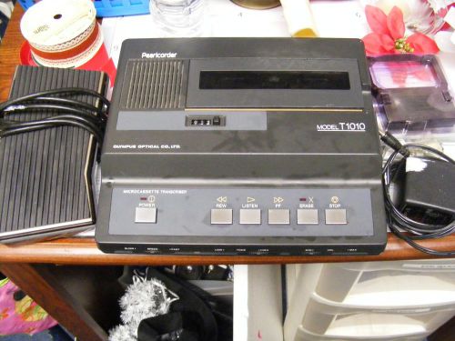 Olympus Pearlcorder Microcassette Transcriber T1010 with Foot Pedal, Power