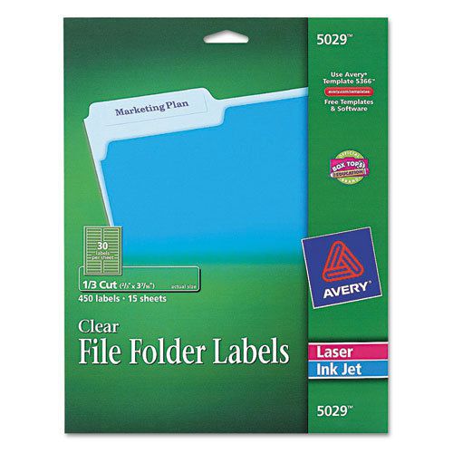 Avery Self-Adhesive Filing Labels, 1/3 Cut, 3-7/16 x 2/3, 2 Packs of 450