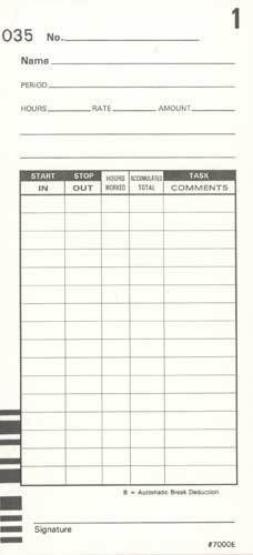 500 LATHEM 7000E BARCODED TIME CLOCK CARDS