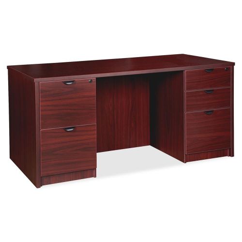 Lorell LLR79016 Prominence Series Mahogany Laminate Desking