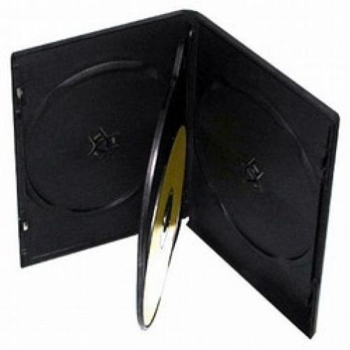 100 standard black quad 4 disc dvd cases for sale