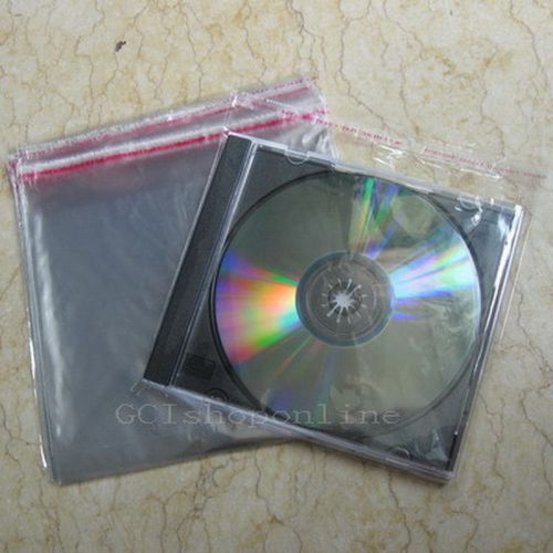 100 Slim CD Case Box Wrap Bags Sleeves Storage Holder