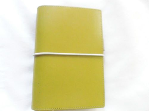 FILOFAX DOMINO COLLECTION PERSONAL OFFICE ORGANIZER CHARTREUSE LEATHER