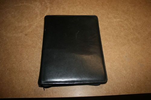 Black ALL LEATHER Day Runner Calendar Planner Organizer