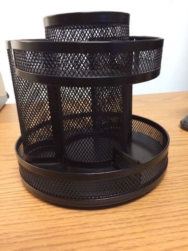 Mesh Spinning Desk Sorter Caddy Organizer/pen Holder