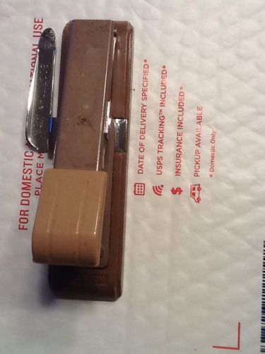 Vintage brown and tan bostitch stapler b 8 retro office desk for sale