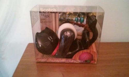 NEW Scotch Heavy Black Plastic Cat Tape Dispenser