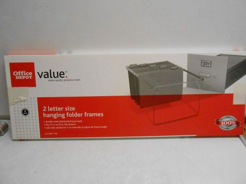 NEW LOT OF 3 OFFICE DEPOT 821-108 2 LETTER SIZE HANGING FOLDER FRAMES