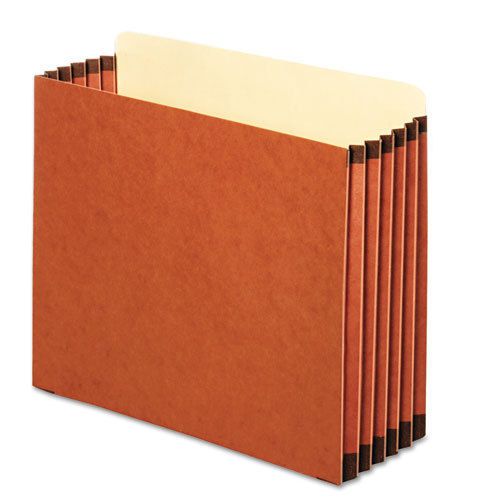 5 1/4 Inch Expansion File Pocket, Straight, Letter, Redrope, 10/Box