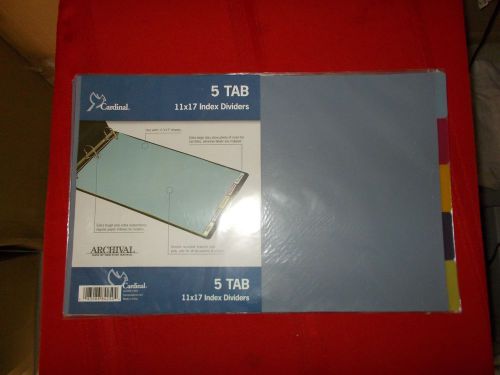 Cardinal 5 Tab 11 x 17 Index Dividers