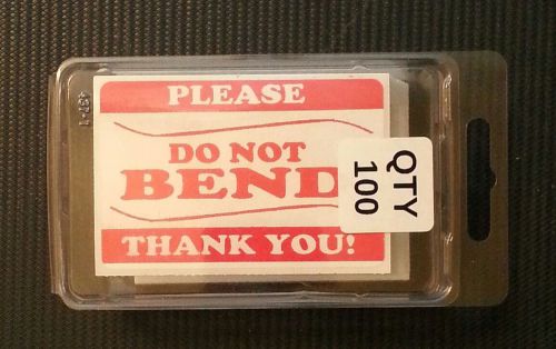 Qty 100 2 x 3 red please do not bend thank you! shipping label/sticker for sale