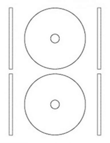 4.65&#034; CD / DVD Labels 2-Up Neato compatible FF (100 White Sheets 200 CD Labels)