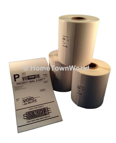 4 Rolls 250 4x6 Direct Thermal Label 1000 LABELS Zebra LP2844 Eltron