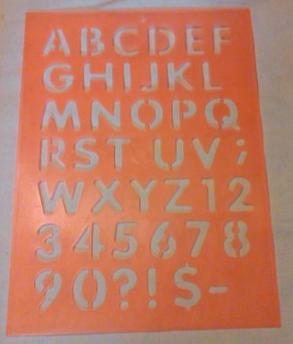 Complete English Alphabet 2&#034; Each Letter Size On 1 Durable Plastic Stencil Sheet