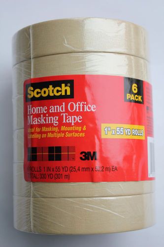 Scotch Masking Tape - 1&#034; x 55 yds. - 6 Rolls