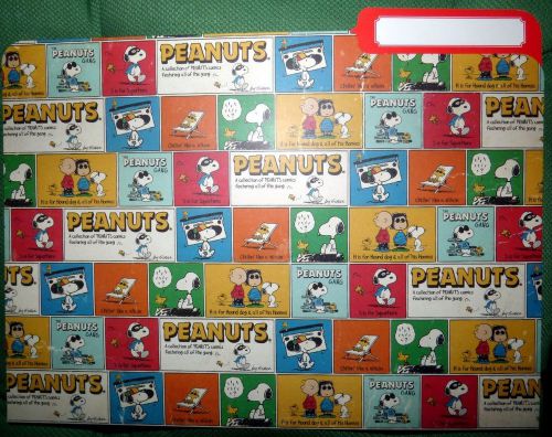 **RETRO PEANUTS &amp; SNOOPY** COMIC STRIP A4 MANILLA FOLDER WITH RED TAB