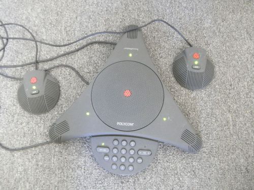 Polycom Soundstation EX Conference Phone w/ 2 External Microphone ~(S7845)~