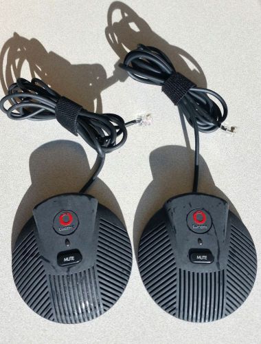 (2) Lucent Polycom SoundStation EX 2301-02351-001 External Microphones w/ Cords