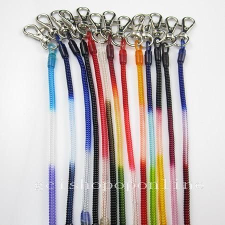 5 PCS Coiled Strap Lanyard SWIVEL CLIPS Snap hook for mp3 phone key keyring S XX