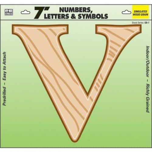 7&#034; POLY LETTER V GB-7/V