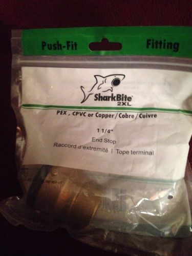 Sharkbite 1 1/4 end stop brass, new! for sale