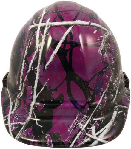 Limited Run! HydroDipped CapStyle HardHat w/ Ratchet - Purple Muddy Girl