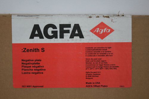 Agfa zenith s negative plate11 x 18 1/16 x 0.005&#034; pinbar  r6zba000 qty 100 for sale