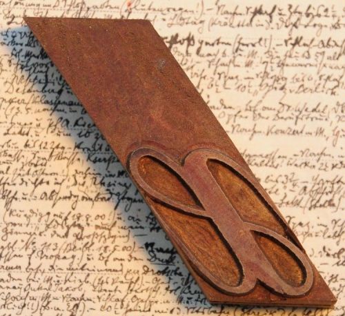 letter: x fancy wood type printing block woodtype font letterpress antique print