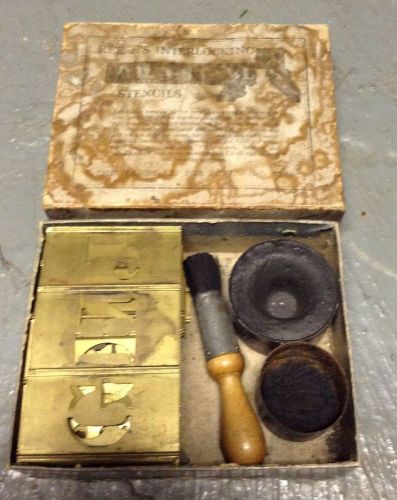 Antique Reese Adjustable Stencil Kit In Original Box *VINTAGE*