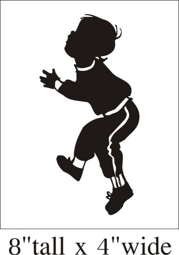 2X Boy&#039;s Silhouette Funny Car Truck Bumper Vinyl Sticker Decal Decor Art -1651