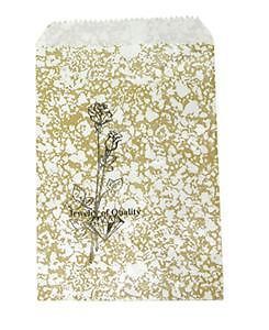 100 jewelry paper gift shopping bag 6x9 #3 gold tone for sale