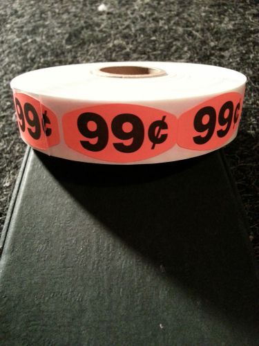 1.5&#034; x .75&#034; .99 cent labels 1000 ea per roll 1m/rl free shipping stickers for sale