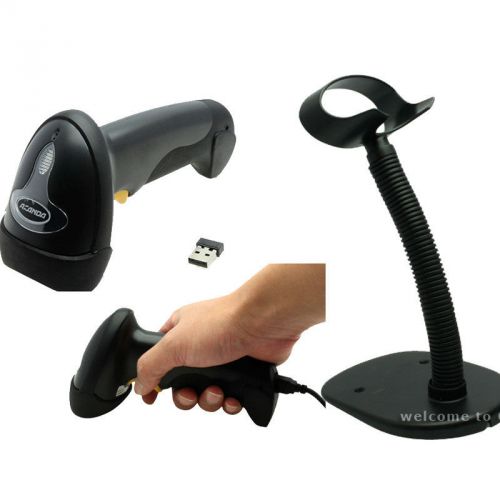 Alanda CT007S 2.4Ghz Wireless Cordless Laser Barcode Scanner Reader+Extra Holder