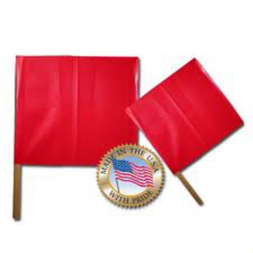 Warning flags, red, 24&#034; x 24&#034; amerian made, ship to up ten for $7.50 for sale