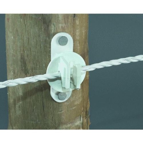 DARE WOOD POST INSULATOR-WHITE,-25/PKG, SUITABLE FOR HI TENSILE