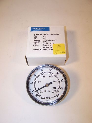 NEW AshCroft 35W1001TH 02B XUC 160/V-ARE Pressure Gauge