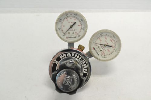 MATHESON 8320 TWIN GAUGE PRESSURE 3000PSI 1/4 IN PNEUMATIC GAS REGULATOR B255765