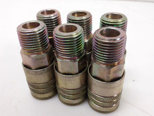 Lot of 6 Dixon Valve DC2504 3/8&#034; Body X 1/2&#034; Industrial Coupler