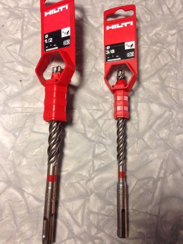 Hilti sds concrete drill bits 1/2x6 3/8x6 1 of each new with tags hammer drill for sale