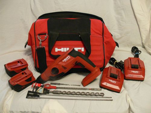 Hilti TE2-A18 Cordless 18V SDS Lithium-Ion Rotary Hammer Drill w/ Bits &amp; Bag