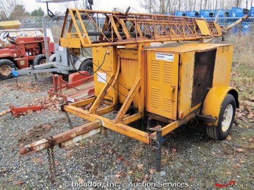 Towable light tower onan diesel 120/240v 6kw generator genset - parts/repair for sale