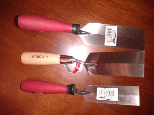 GET 3 MARGIN TROWELS  5X1-1/2&#034;, 5X2&#034;, 6X2&#034;  NEW!!!!